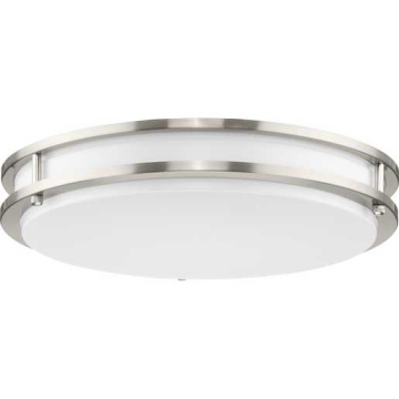 Progress Lighting Abide 14" LED Contemporary Medium Flush Mount - 19.8W - CCT Selectable - 1,162 Lumens - 120V - Brushed Nickel