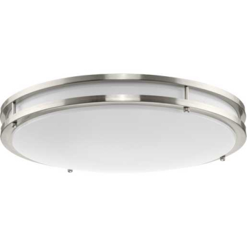 Progress Lighting Abide 18" LED Contemporary Large Flush Mount - 22W - CCT Selectable - 1,895 Lumens - 120V - Brushed Nickel