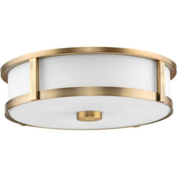Progress Lighting Gilliam 3-Light Traditional Flush Mount - 120V - Vintage Brass