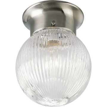 Progress Lighting Glass Globes Flush Mount - 120V - Brushed Nickel