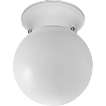 Progress Lighting Glass Globes 6" Flush Mount - 120V - White