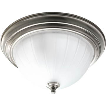 Progress Lighting Melon 2-Light 13" Flush Mount - 120V - Brushed Nickel
