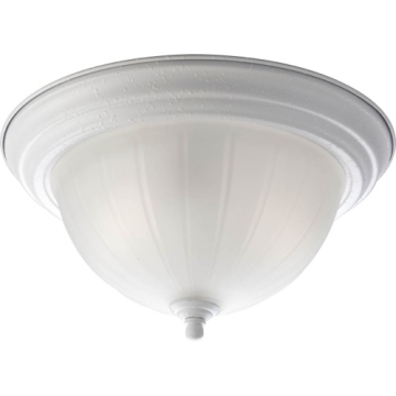 Progress Lighting Melon 2-Light 13" Flush Mount - 120V - White