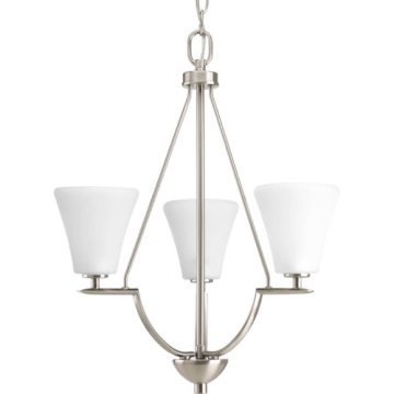 Progress Lighting Bravo 18" 3-Light Chandelier - 120V - Brushed Nickel