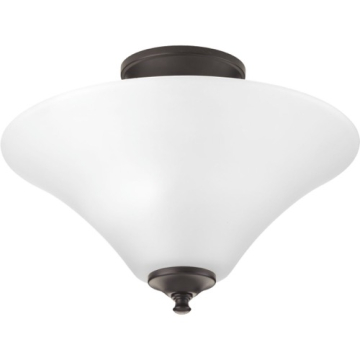 Progress Lighting Joy 2-Light Semi-Flush Ceiling Light - 120V - Antique Bronze