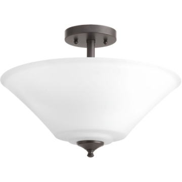 Progress Lighting Joy 3-Light Semi-Flush Ceiling Light - Convertible - 120V - Antique Bronze