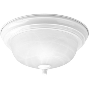 Progress Lighting Dome Glass CTC Flush Mount - Alabaster Glass - 120V - White