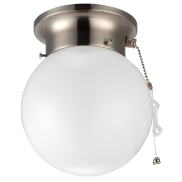 Canarm 6" 1-Light Flush Mount - 120V - Brushed Nickel