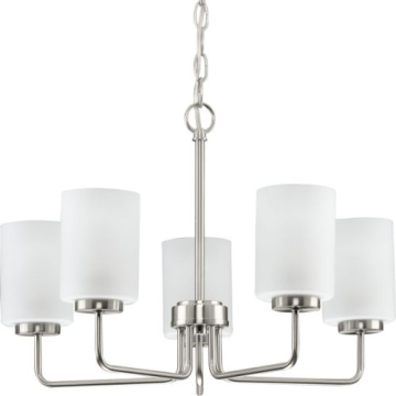 Progress Lighting Merry 5-Light Chandelier - 120V - Brushed Nickel