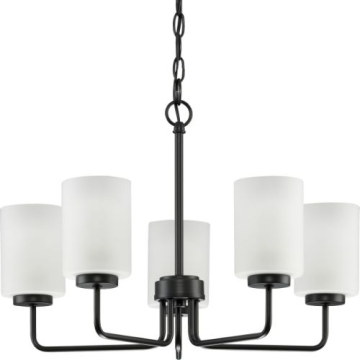 Progress Lighting Merry 5-Light Chandelier - 120V - Matte Black