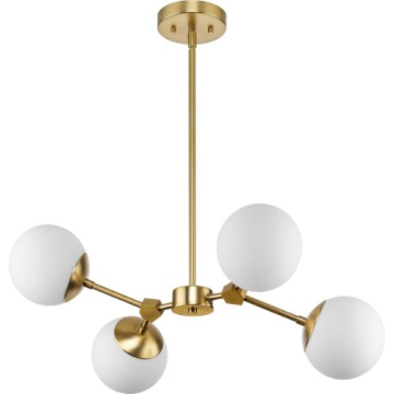 Progress Lighting Haas 4-Light Chandelier - 120V - Brushed Bronze
