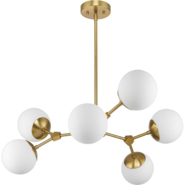 Progress Lighting Haas 6-Light Chandelier - 120V - Brushed Bronze