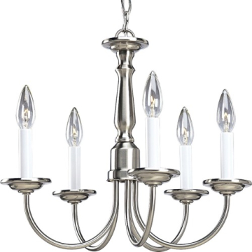 Progress Lighting Five Light 18" 5-Light Chandelier - 120V - Brushed Nickel