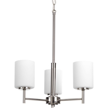 Progress Lighting Replay 17" 3-Light Chandelier - 120V - Polished Nickel