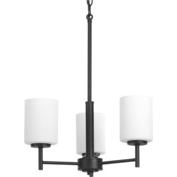 Progress Lighting Replay 17" 3-Light Chandelier - 120V - Textured Black