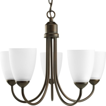 Progress Lighting Gather 21" 5-Light Chandelier - 120V - Antique Bronze