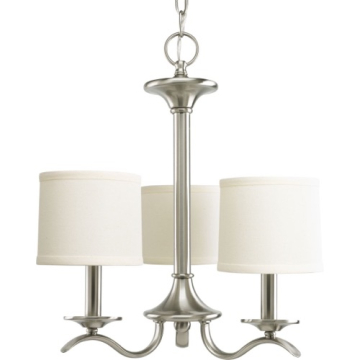 Progress Lighting Inspire 17" 3-Light Chandelier - 120V - Brushed Nickel