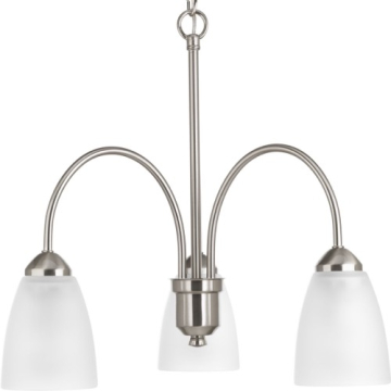 Progress Lighting Gather 20" 3-Light Chandelier - 120V - Brushed Nickel