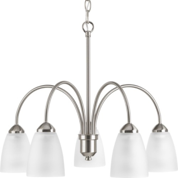 Progress Lighting Gather 23" 5-Light Chandelier - 120V - Brushed Nickel