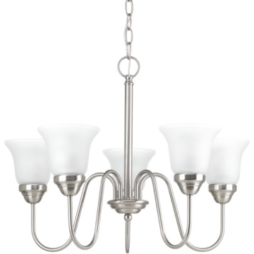 Progress Lighting Classic 23" 5-Light Chandelier - 120V - Brushed Nickel