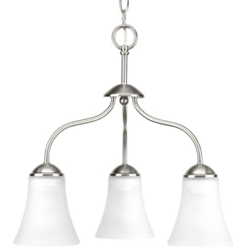 Progress Lighting Classic 18" 3-Light Chandelier - 120V - Brushed Nickel