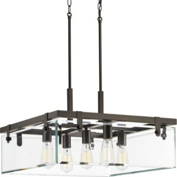 Progress Lighting Glayse 5-Light Pendant - 120V - Antique Bronze
