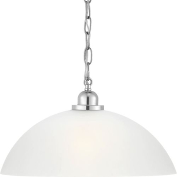 Progress Lighting Classic Dome Pendant 1-Light Pendant - 120V - Polished Chrome