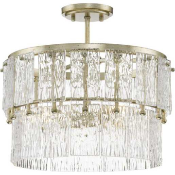 Progress Lighting Chevall 3-Light Pendant - Convertible - 120V - Gilded Silver