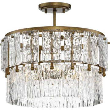 Progress Lighting Chevall 3-Light Pendant - Convertible - 120V - Gold Ombre