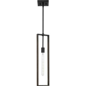 Progress Lighting Boundary 1-Light Pendant - 120V - Matte Black