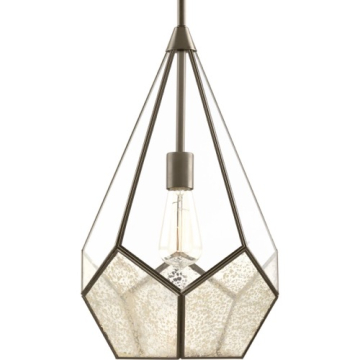 Progress Lighting Cinq 12" 1-Light Pendant - 120V - Antique Bronze