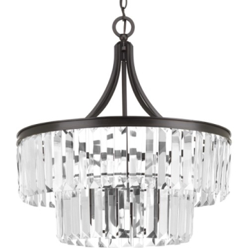 Progress Lighting Glimmer 5-Light Pendant - 120V - Antique Bronze
