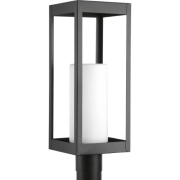 Progress Lighting Patewood 1-Light Post Top Lantern - 120V - Matte Black
