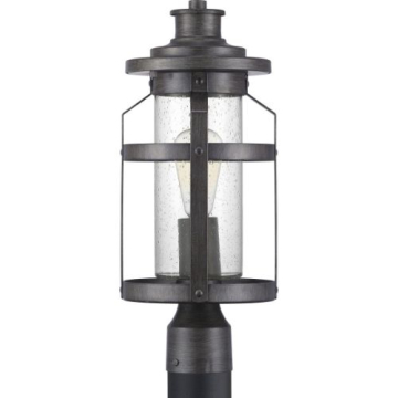 Progress Lighting Haslett 1-Light Post Top Lantern - 120V - Antique Pewter