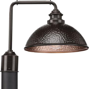 Progress Lighting Englewood 1-Light Post Top Lantern - 120V - Antique Bronze
