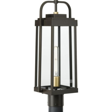 Progress Lighting Walcott 1-Light Post Top Lantern - 120V - Antique Bronze