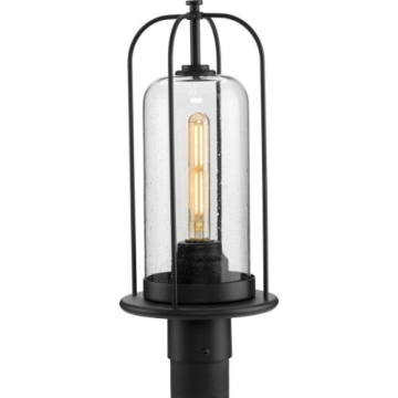 Progress Lighting Watch Hill 1-Light Post Top Lantern - 120V - Textured Black