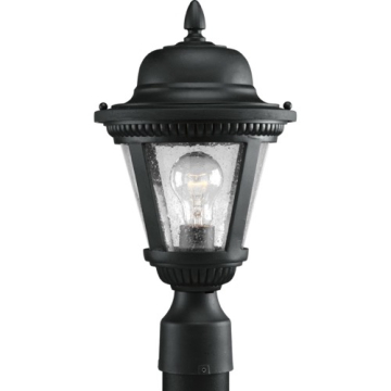 Progress Lighting Westport 1-Light Post Top Lantern - 120V - Textured Black