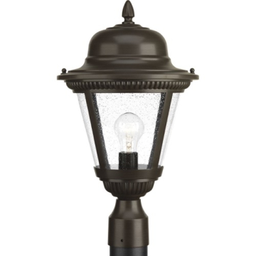 Progress Lighting Westport 1-Light Post Top Lantern - 120V - Antique Bronze