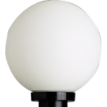 Progress Lighting Acrylic Globe 10" 1-Light Post Top Lantern - 120V - Matte Black