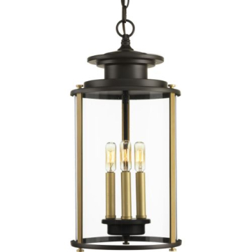Progress Lighting Squire 3-Light Hanging Lantern - 120V - Antique Bronze
