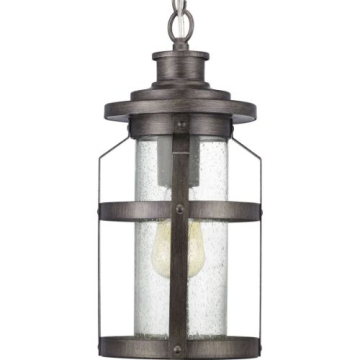 Progress Lighting Haslett 1-Light Hanging Lantern - 120V - Antique Pewter