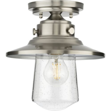 Progress Lighting Tremont 1-Light Outdoor Flush Mount - 120V - Stainless Steel