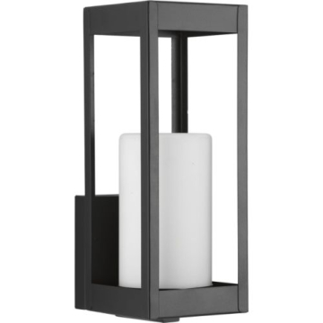 Progress Lighting Patewood 1-Light Small Outdoor Wall Lantern - 120V - Matte Black
