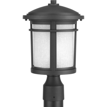 Progress Lighting Wish 1-Light Post Top Lantern - 120V - Textured Black