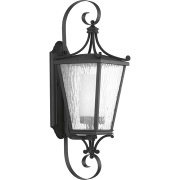 Progress Lighting Cadence 1-Light Medium Outdoor Wall Lantern - 120V - Textured Black