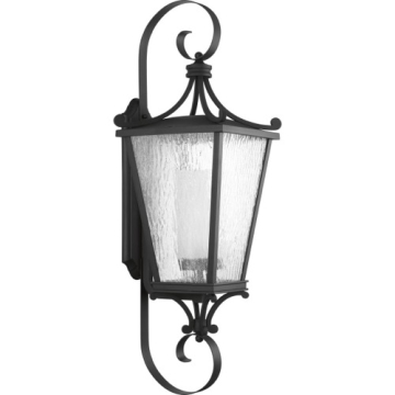 Progress Lighting Cadence 1-Light Extra Large Outdoor Wall Lantern - 120V - Textured Black
