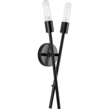 Progress Lighting Astra 2-Light Wall Sconce - 120V - Matte Black