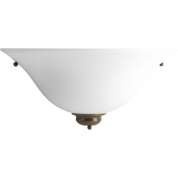 Progress Lighting 1-Light Opal Glass Wall Sconce - 120V - Antique Bronze