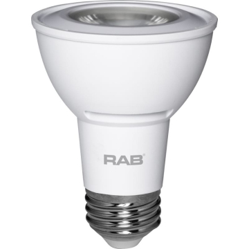 RAB 7W LED PAR20 - Dimmable - 25º Beam Angle - 3000K - 550 Lumens - 120V